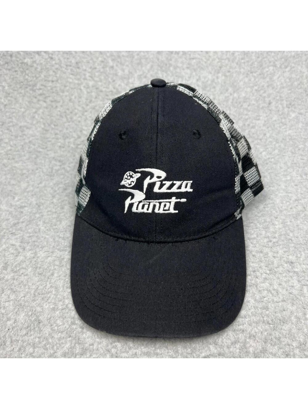 y2k Disney Pixar Toy Story Pizza Planet Checker Hat Adjustable Trucker Halloween